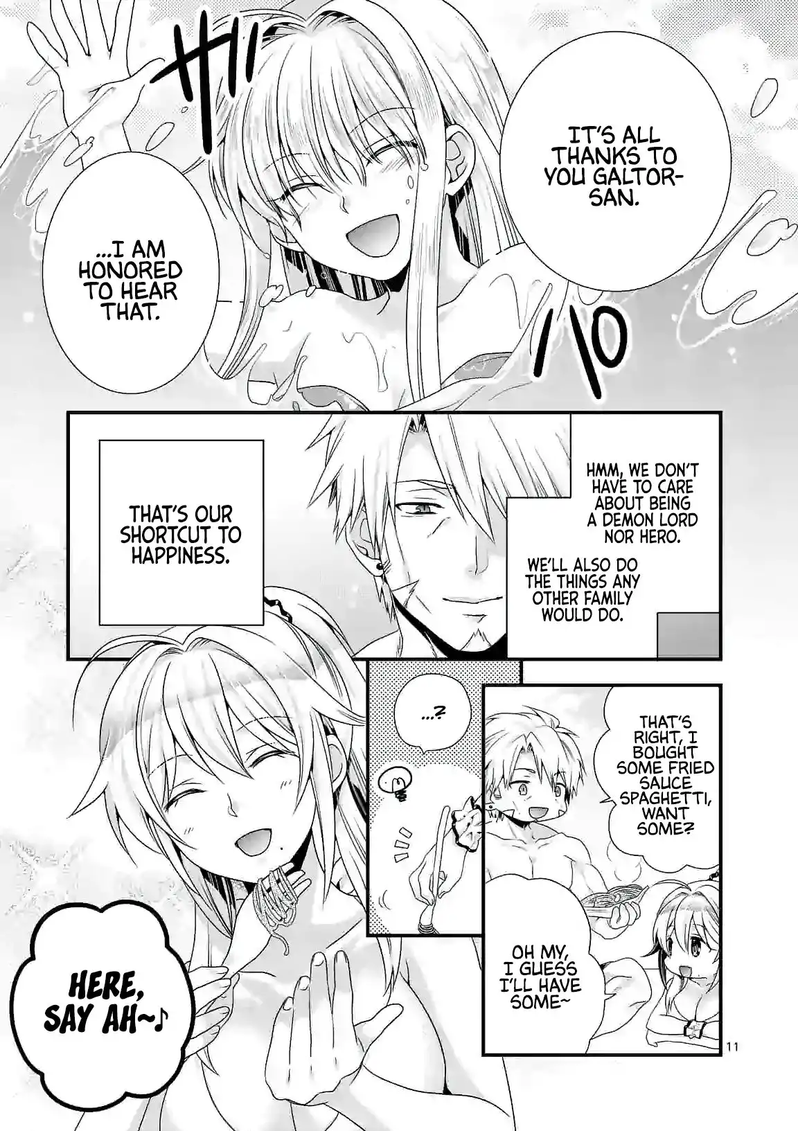 Maou Desu. Onna Yuusha no Hahaoya to Saikon Shita no de, Onna Yuusha ga Giri no Musume ni Narimashita. Chapter 23 12